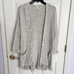 Sonoma Gray Fringe Cardigan